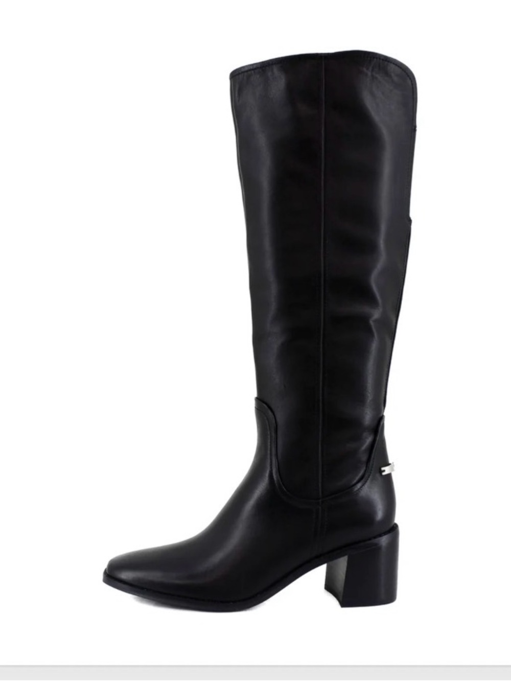 Naturalizer Black Leather Over-the-Knee Block Heel Boots